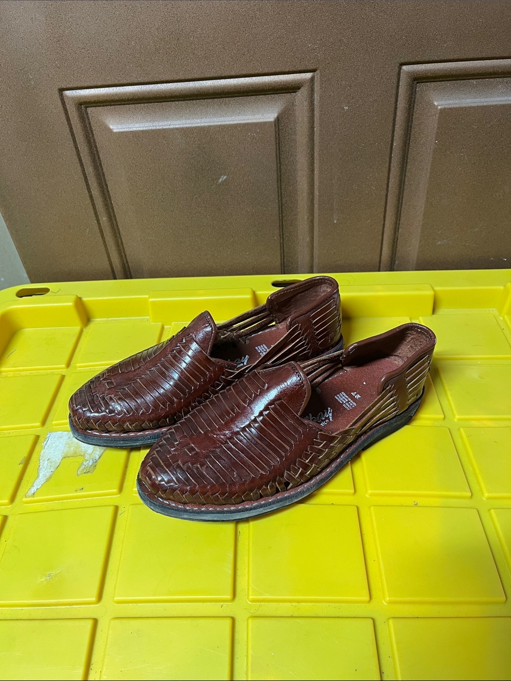 Brown Leather Fisherman Sandals (Huaraches)